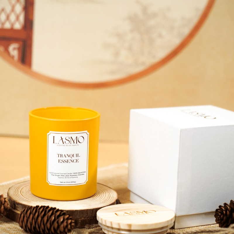  Nến thơm LASMO Tranquil Essence mùi Thiền thư giãn size 8oz 200gr - nến thơm tinh dầu thiên nhiên 