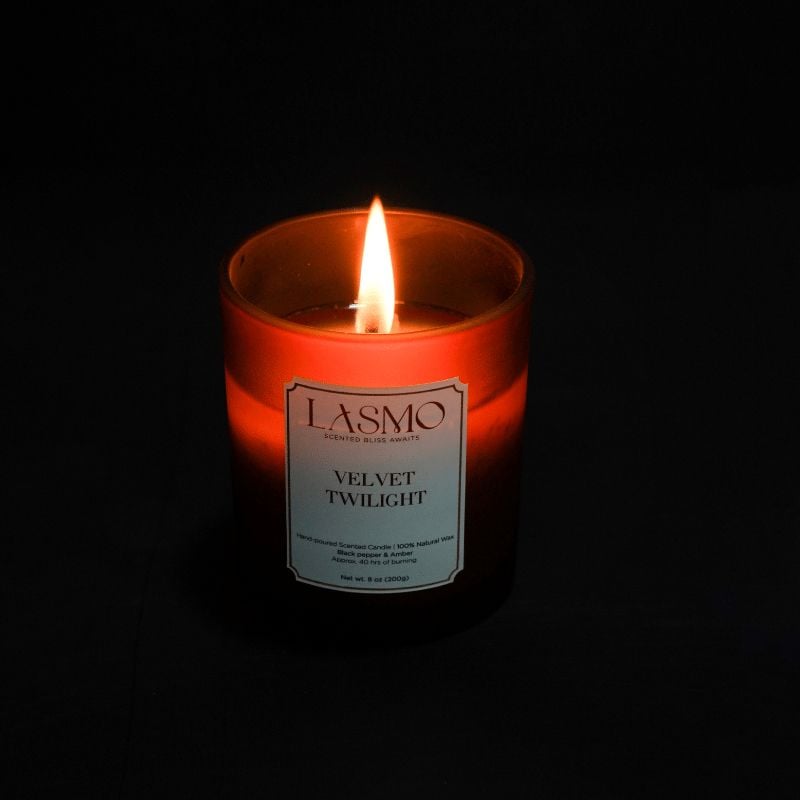  Nến thơm LASMO Orange Veil mùi Cam Ngọt và Gỗ Đất size 8oz 200gr - nến thơm tinh dầu thiên nhiên 