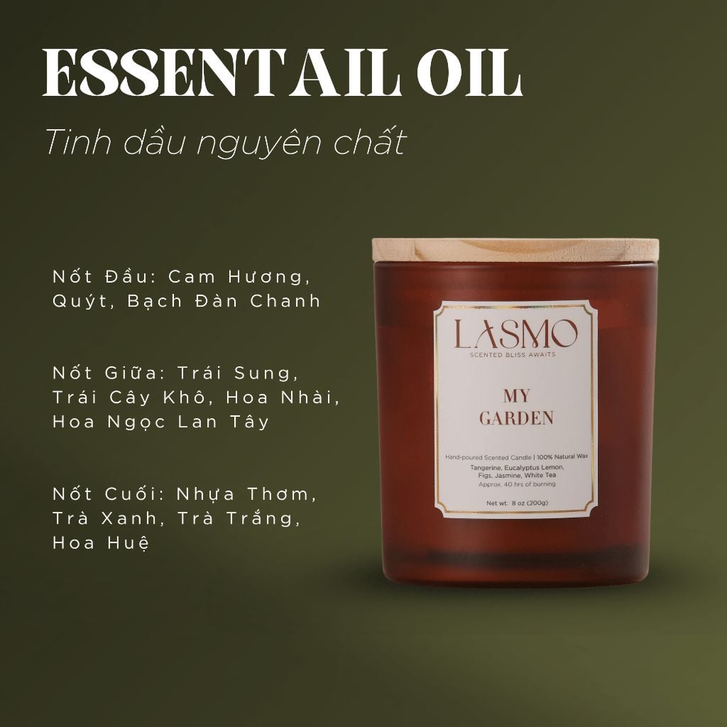  Combo 4 Hũ Nến Thơm Quà Tặng Cai Cấp Lasmo 60gr - Hương Thơm Thư Giãn Giúp Ngủ Ngon 