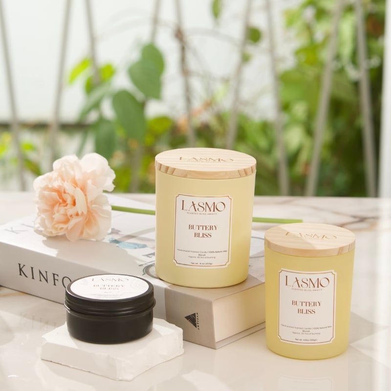  Nến thơm LASMO Buttery Bliss mùi Bánh quy bơ size 8oz 200gr - nến thơm tinh dầu thiên nhiên 