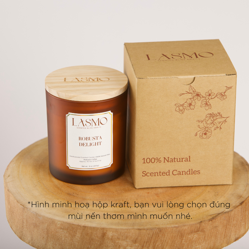  Nến thơm LASMO Velvet Twilight mùi Tiêu đen & Hổ phách 8oz 200gr - nến thơm tinh dầu thiên nhiên 