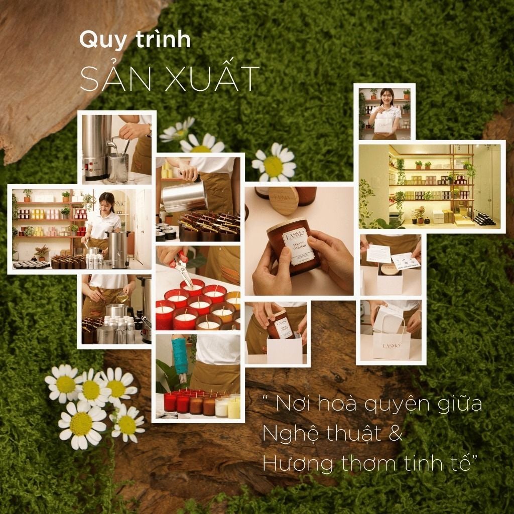 Nến Thơm Quà Tặng Cao Cấp Lasmo My Love 200gr - Hương Thơm Thư Giãn Giúp Ngủ Ngon 